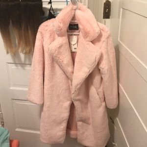 Fluffy long fur coat